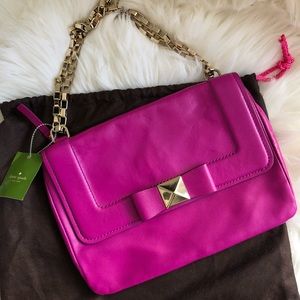 Kate Spade NWT Fuchsia Leather Shoulder Bag